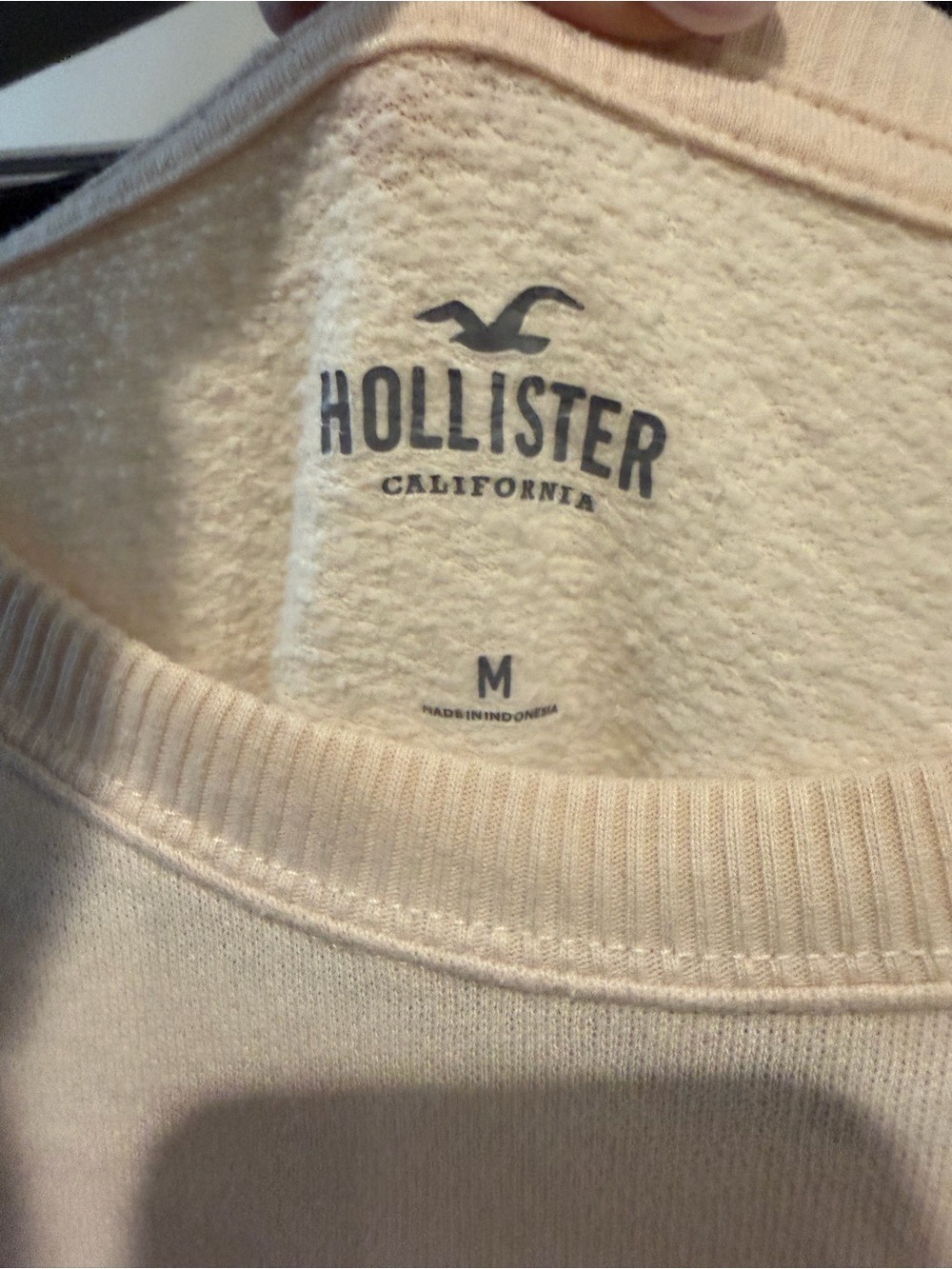 Hollister Oversized Cream Floral Graphic Crewneck Sweatshirt M - Picture 5 of 5